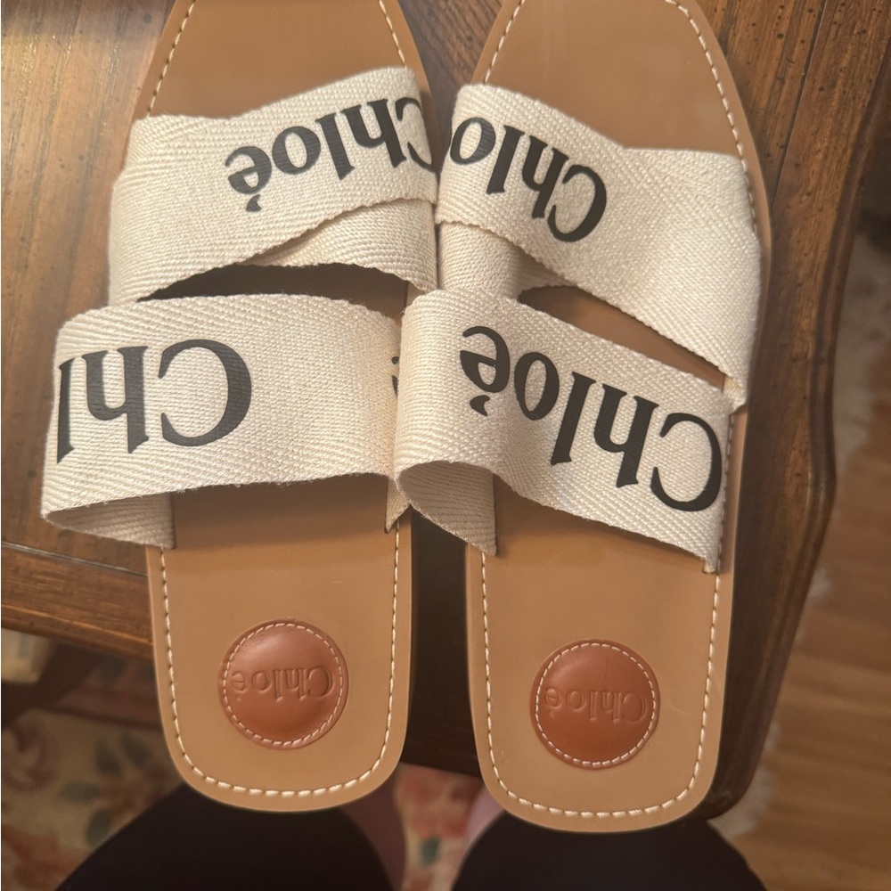 Chloe woody heeled mule